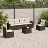 Image de vidaXL Salon de jardin 7 pcs - Marron