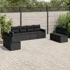Image de Salon jardin 8 pcs noir résine tressée vidaXL