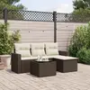 Image de VIDA XL Salon de jardin avec coussins 5 pcs marron