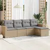 Image de vidaXL Ensemble Salon de jardin 5 pcs - Beige