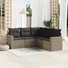 Image de vidaXL Salon de jardin 5 pcs - Gris