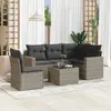 Image de VIDAXL Ensemble de jardin résine tressée - 6 pcs - Gris