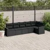 Image de vidaXL Salon de jardin 6 pcs - Noir
