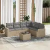 Image de vidaXL Salon de jardin 7 pcs - Beige