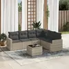Image de Vidaxl Salon de jardin avec coussins 7 pcs - Gris clair