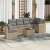 Image de Salon de jardin VIDAXL - 7 pcs - Coussins beige