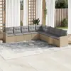Image de VIDAXL Salon de jardin 9 pcs beige