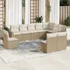 Image de vidaXL Salon de jardin 10 pcs beige