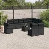 Image de vidaXL Salon de jardin 11 pcs - Noir