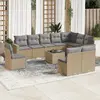 Image de vidaXL Salon de jardin 11 pcs - Beige