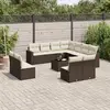 Image de vidaXL Salon de jardin 12 pcs marron