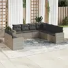 Image de vidaXL Salon de jardin 9 pcs - Gris clair