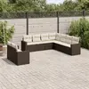 Image de Salon de jardin 9 pcs - Marron