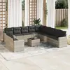 Image de VidaXL Salon de jardin avec coussins - Gris clair