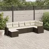 Image de VidaXL Salon de jardin 7 pcs - Marron