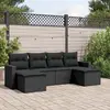Image de vidaXL Salon de jardin 6 pcs - Noir