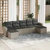 Image de VIDAXL Salon de jardin avec coussins gris clair - 7 pièces