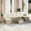 Image de VidaXL Salon de jardin résine tressée 8 pcs - Beige