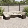 Image de Salon de jardin vidaXL - 8 pcs - Marron