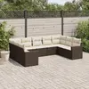 Image de vidaXL Salon de jardin 9 pcs - Marron