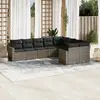 Image de vidaXL Salon de jardin 9 pcs gris - Résine tressée