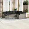Image de vidaXL Salon de jardin 10 pcs gris clair