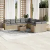 Image de VIDAXL Salon de jardin 11 pcs - Beige