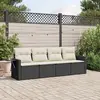 Image de vidaXL Salon de jardin 4 pcs - Noir