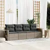 Image de VidaXL Salon de jardin 4 pcs - Gris