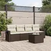 Image de VidaXL Salon de jardin 5 pcs - Marron