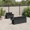 Image de VIDAXL Salon de jardin 6 pcs - Noir