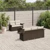 Image de VIDAXL Salon de jardin 6 pièces avec coussins marron