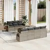 Image de VIDAXL Salon de jardin 8 pcs Gris Résine tressée