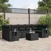 Image de Salon de jardin VidaXL - 8 pièces - Noir