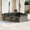 Image de vidaXL Salon de jardin - Gris Résine tressée