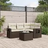 Image de VIDAXL Salon de jardin 5 pcs - Marron Résine Tressée