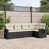 Image de vidaXL 5 pcs Salon de Jardin - Noir Résine Tressée