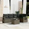 Image de vidaXL Salon de jardin 6 pcs - Gris