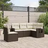 Image de Salon de jardin 5 pcs - Marron