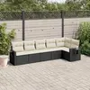 Image de VIDAXL Salon jardin modulaire 6 pcs - Noir résine tressée