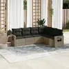 Image de Salon de jardin vidaXL 6 pcs - Résine tressée grise