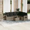 Image de VIDAXL Salon de jardin 7 pcs - Gris résine tressée