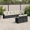 Image de VidaXL Salon de jardin 8 pcs - Noir