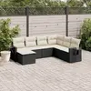 Image de vidaXL Salon de jardin avec coussins - Noir