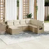 Image de VidaXL Salon de jardin 7 pcs - Beige