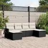Image de vidaXL Ensemble de jardin avec coussins - 6 pièces - Noir