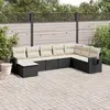 Image de VIDAXL Salon de jardin 8 pièces noir résine tressée