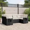 Image de vidaXL Salon de jardin 6 pcs - Noir