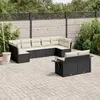 Image de Salon de jardin vidaXL 9 pièces - Noir