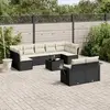 Image de VIDAXL Salon de jardin 10 pcs Noir Résine tressée